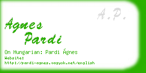 agnes pardi business card